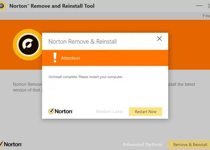 remove norton from windows 10